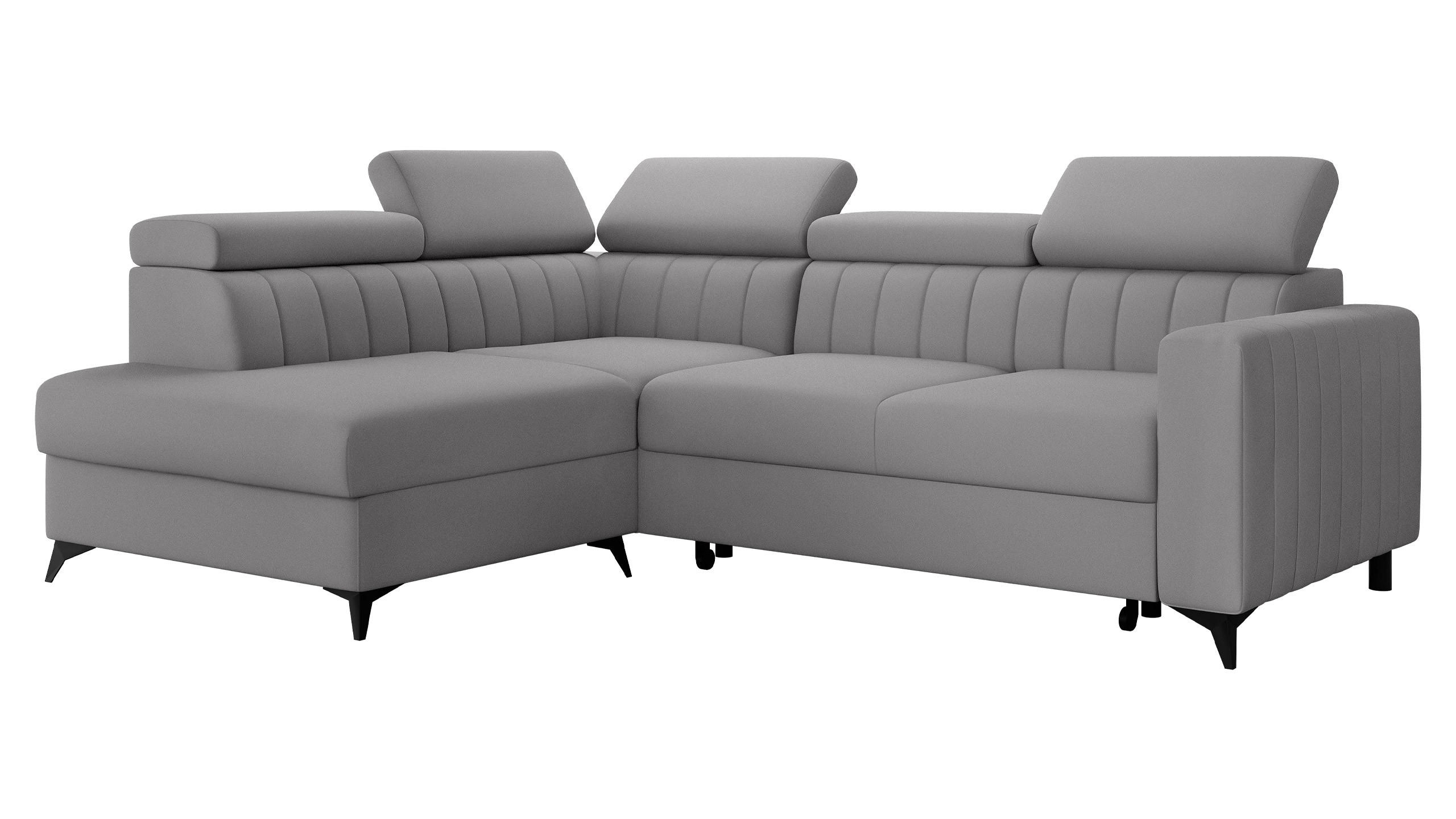 COLTAR Milano 2RRLXP, Stanga LXP+R+2R - gri deschis, material textil/lemn (249/195cm) - MIRJAN24
