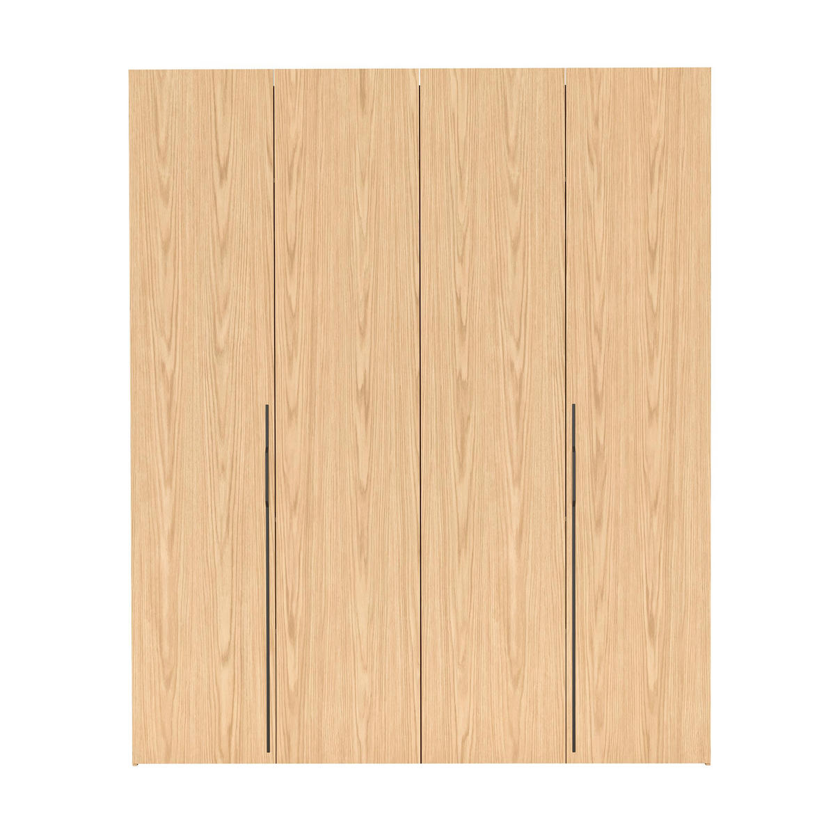 FALTTÜRENSCHRANK Omodeo 200 cm breit in Bookmatch-Eiche – mit WingLine-Falttüren - Eichefarben, Holzwerkstoff (200/240/58cm) - AX Living