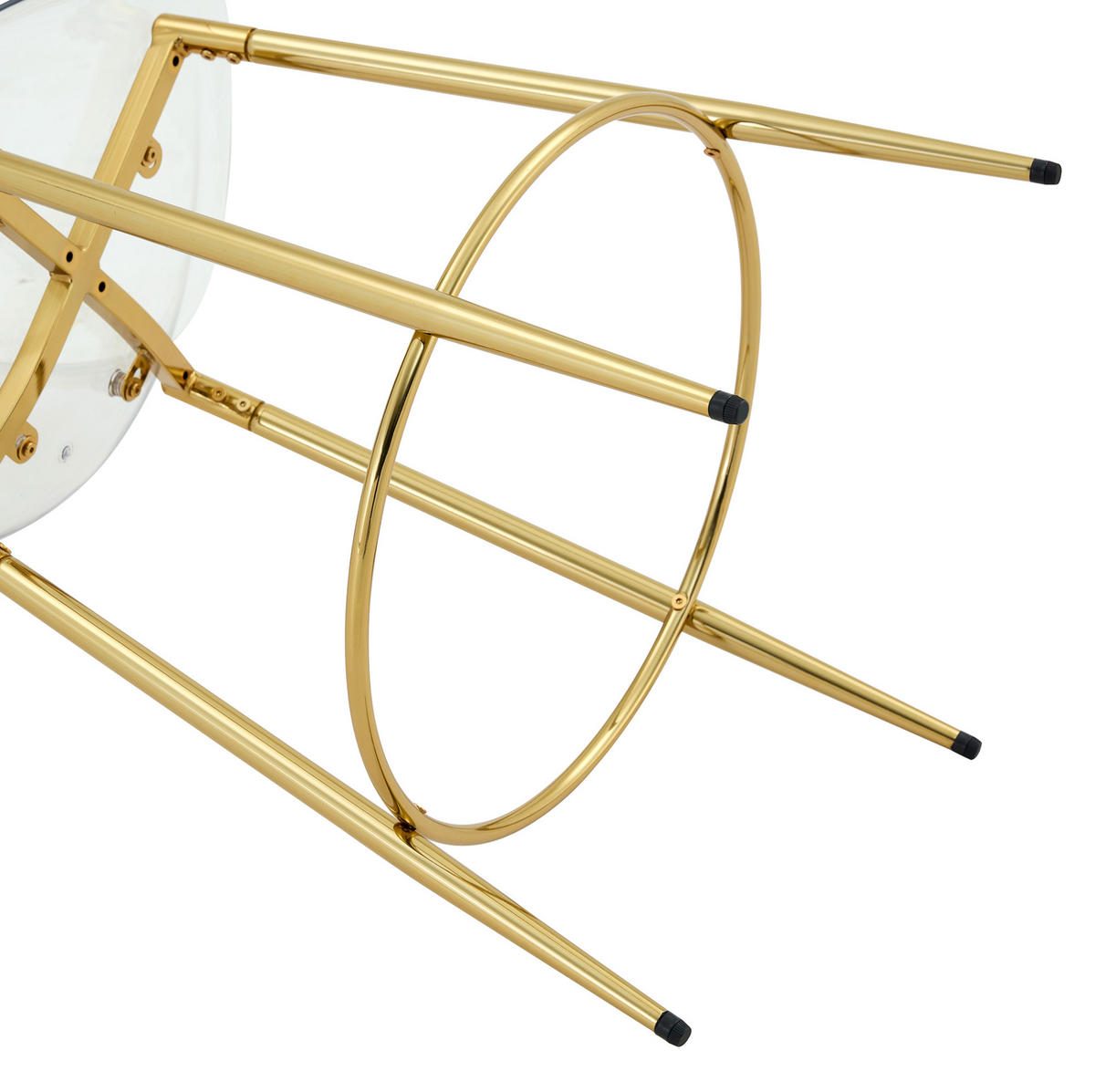 BARHOCKER 2er-Set 66 cm Transparent mit Metallgestell Gold - Goldfarben, Metall (48.5/102/48.5cm) - Meubliv