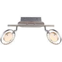 LED DECKENLEUCHTE KATHARINA Silber Nickel matt - Silberfarben, Glas (24.5/24.5/36cm) - Globo Lighting
