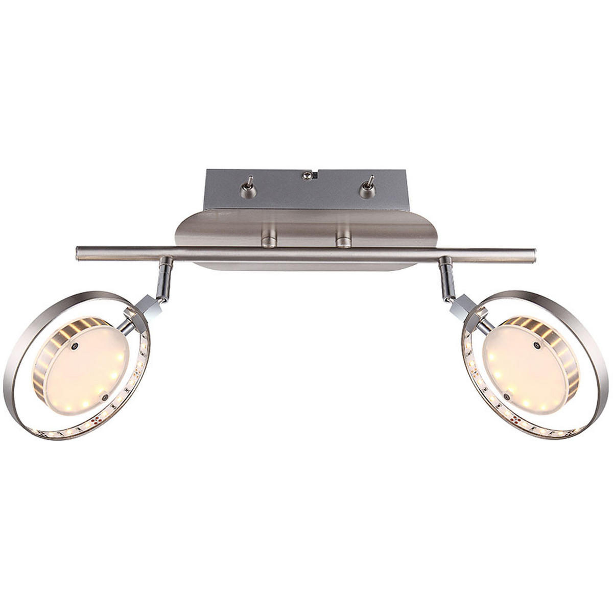 LED DECKENLEUCHTE KATHARINA Silber Nickel matt - Silberfarben, Glas (24.5/24.5/36cm) - Globo Lighting