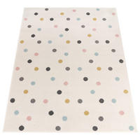 KINDERTEPPICH Punkte Kinderzimmer schmutzabweisend Mehrfarbig Rechteckig 160x220 - Multicolor, Textil (160/220cm) - KADIMA DESIGN