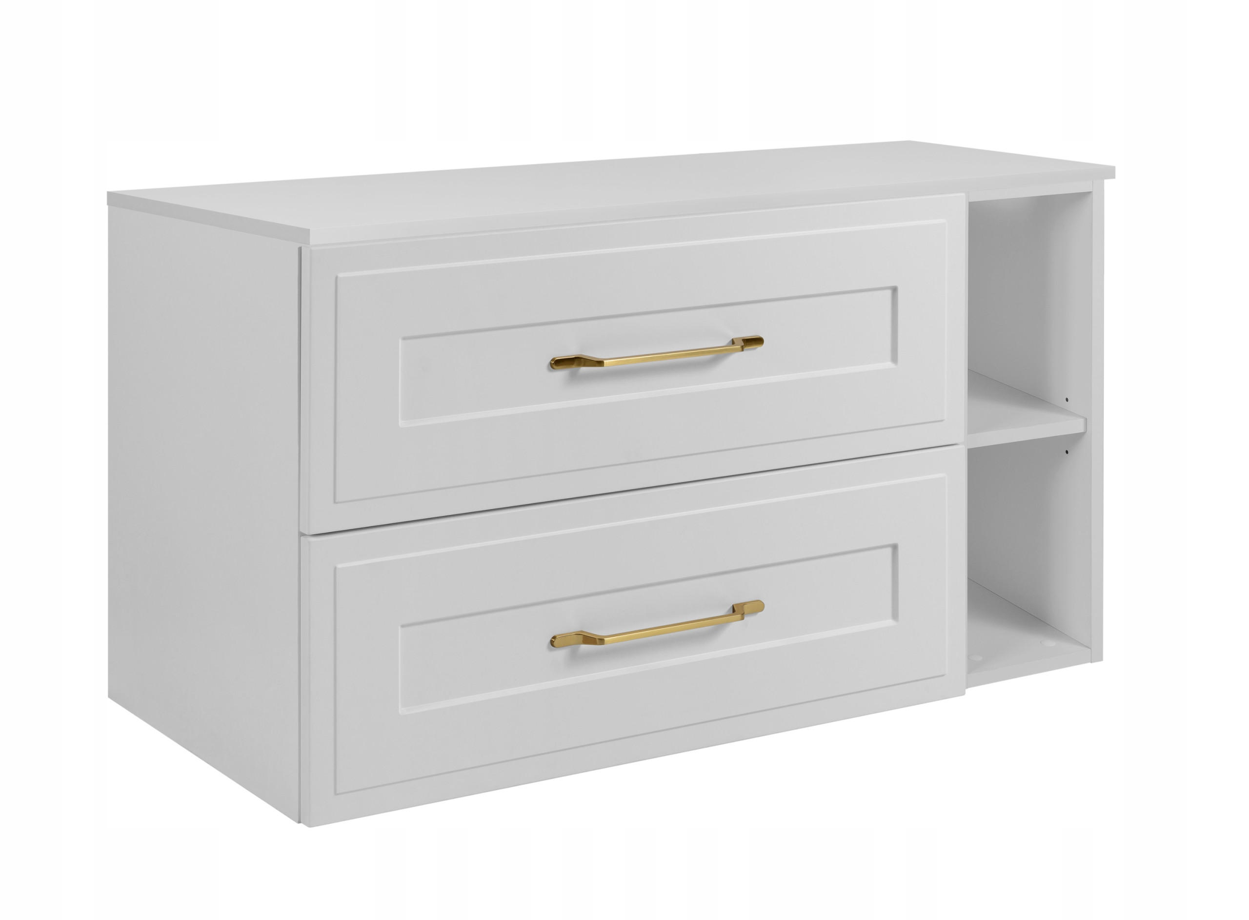 WASCHBECKUNTERSCHRANK CLASSIC 100 cm mit Arbeitsplatte Farbe: Mattweiß mit einer Mattweißen Platte - Weiß, Holzwerkstoff (100/58/46cm) - Rodan