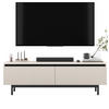 TV-SCHRANK Selene Kaschmir Matt mit Metallrahmen 140 cm - Kaschmir/Schwarz, Holzwerkstoff (140/44/35cm) - Meble Lindner