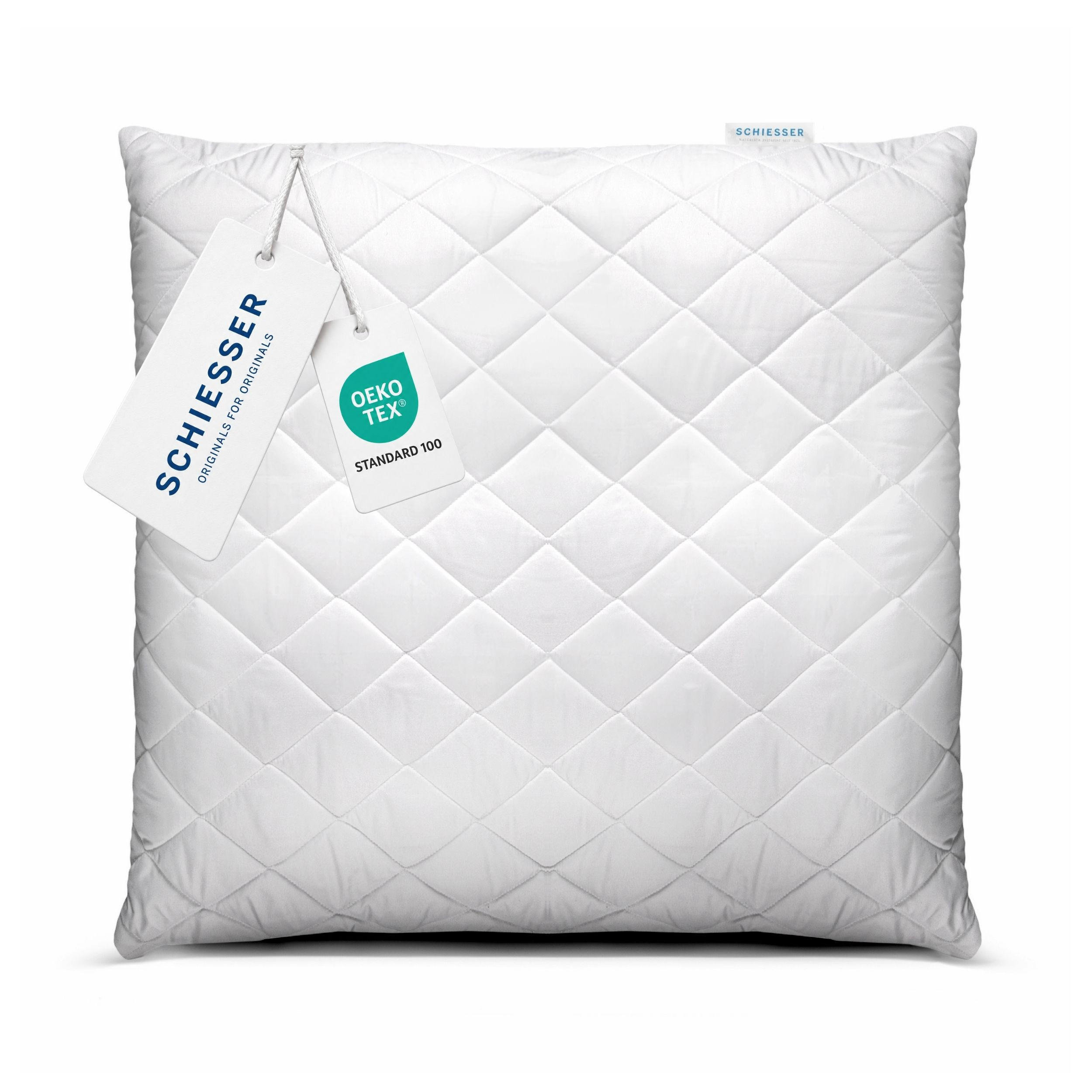 KOPFKISSEN Hygge - Mikrofaserbezug - Füllung aus silikonisierter Polyester-Hohlfaser - 80x80 cm - Weiß - Weiß, Textil (80/80cm) - SCHIESSER
