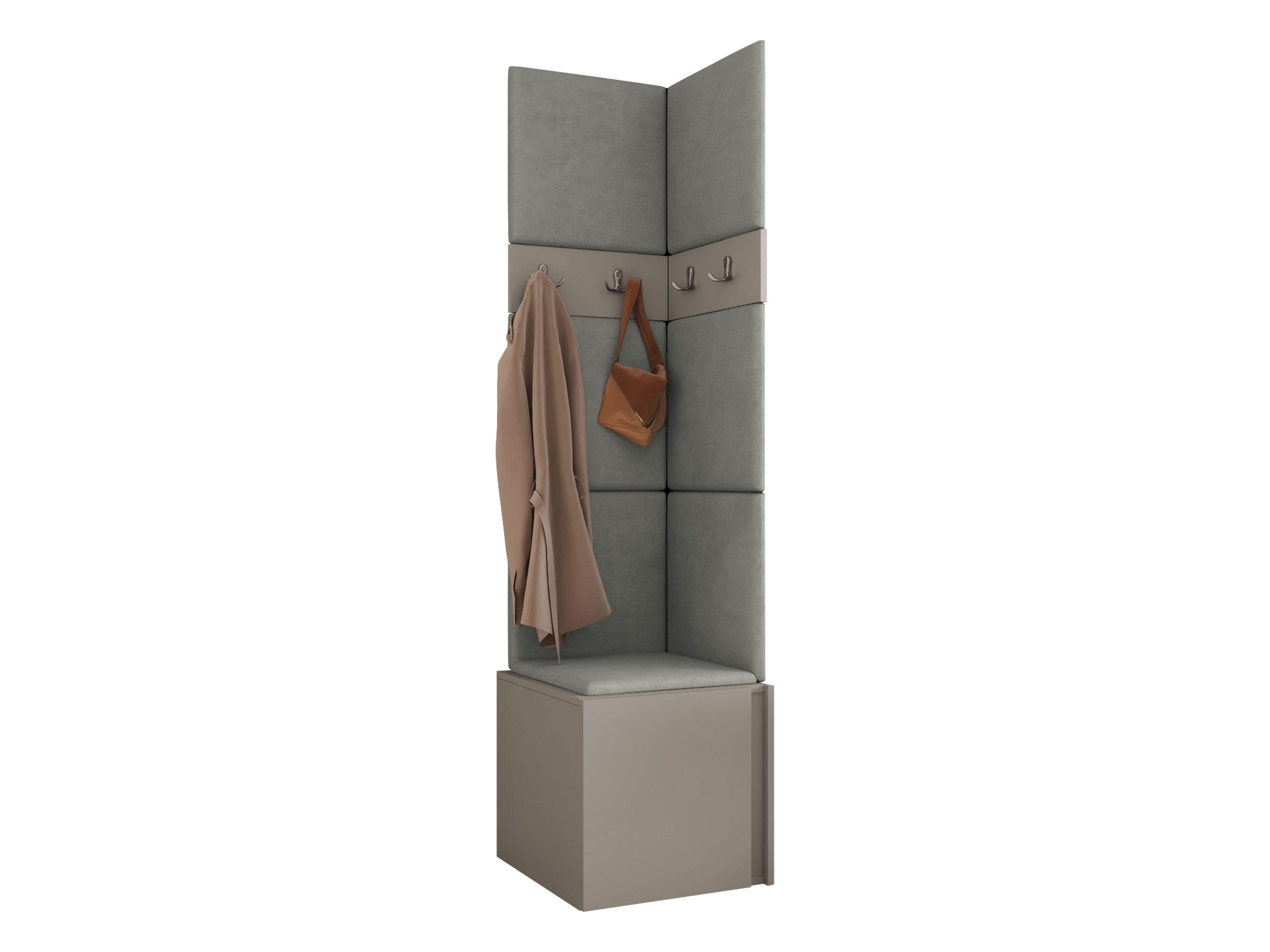Mirjan24 Garderoben-Set Kaschmir, Grau 42x186x46 cm