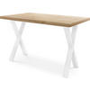 ESSTISCH Luiza rechteckig ausziehbar, Craft Eiche 140-240/80/76 cm - Eiche Wotan/Weiß, Holzwerkstoff/Metall (140/80/76cm) - WFL GROUP