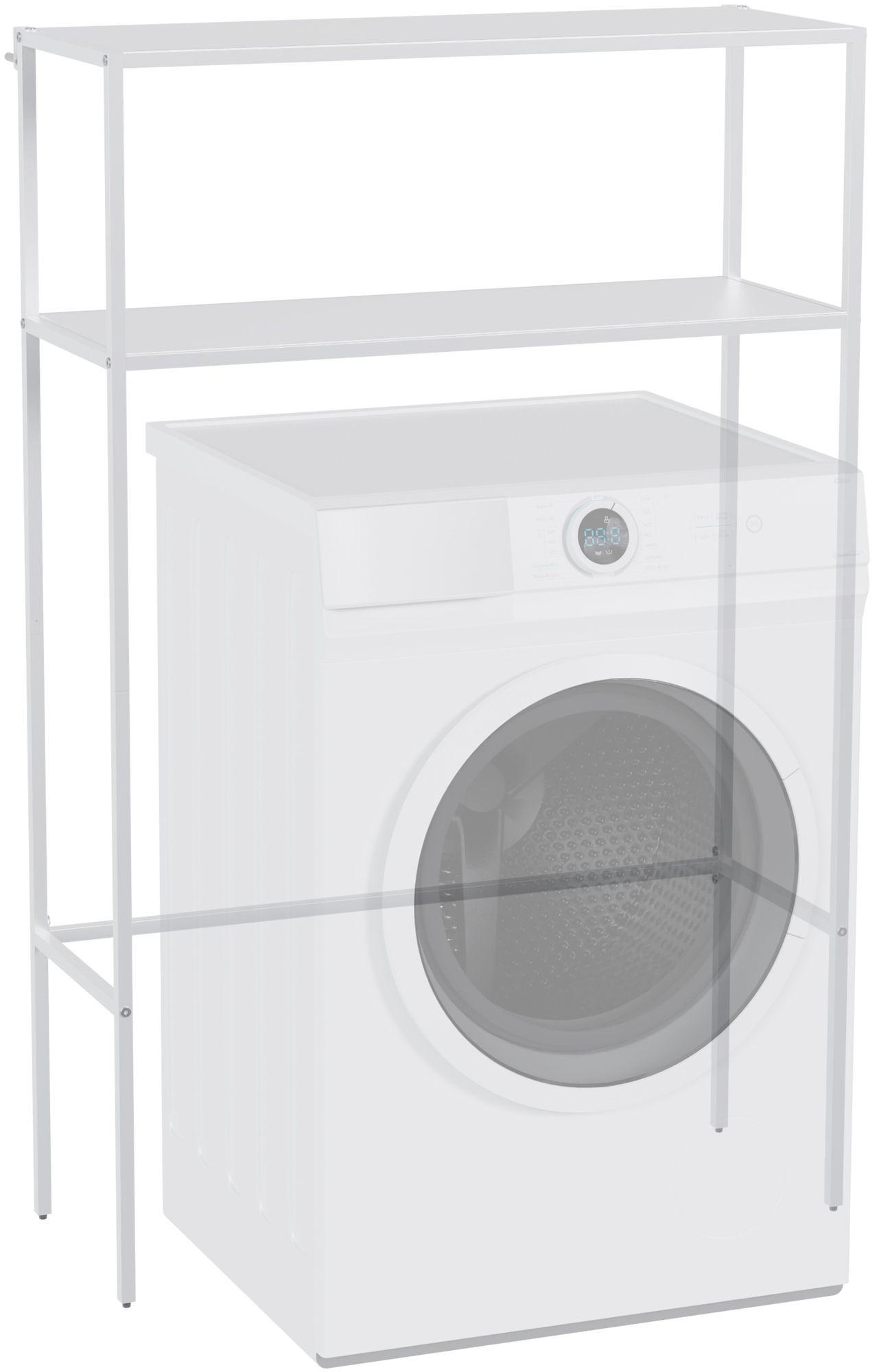 WASCHMASCHINENVERBAU Metall Weiß - Weiß, Metall (81/125/30cm) - CLP