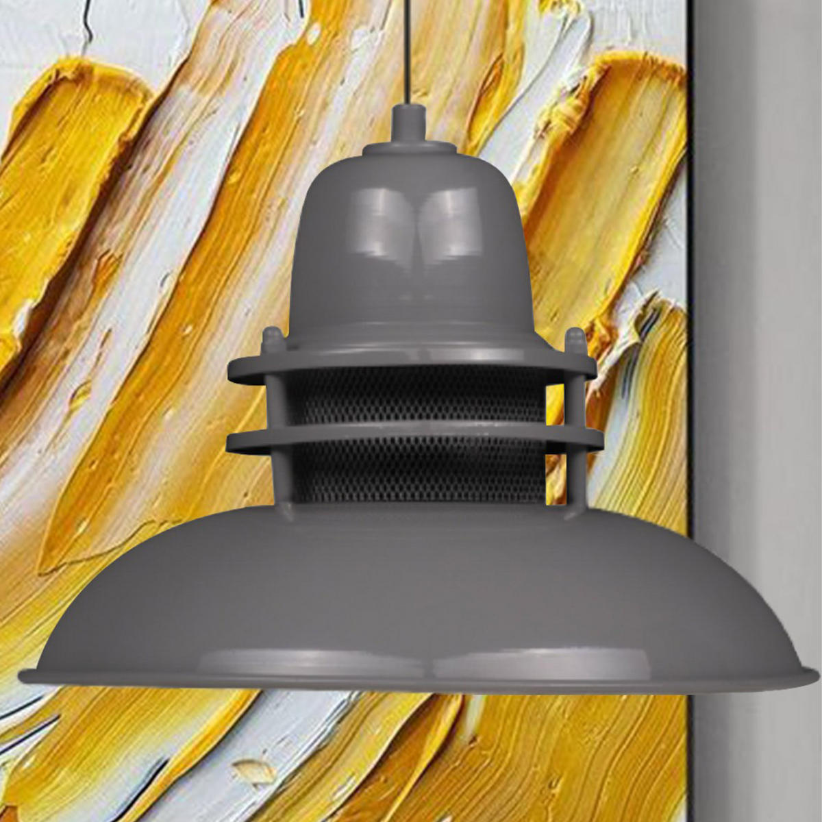 PENDELLEUCHTE Torch - Dunkelgrau, Metall (34/34/24cm) - Bamyum