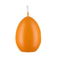 EIKERZE XXL, Straußenei Mandarin 200 x Ø 140 mm, 1 Stück - Orange, Paraffin (14/20/20cm) - Kopschitz Kerzen