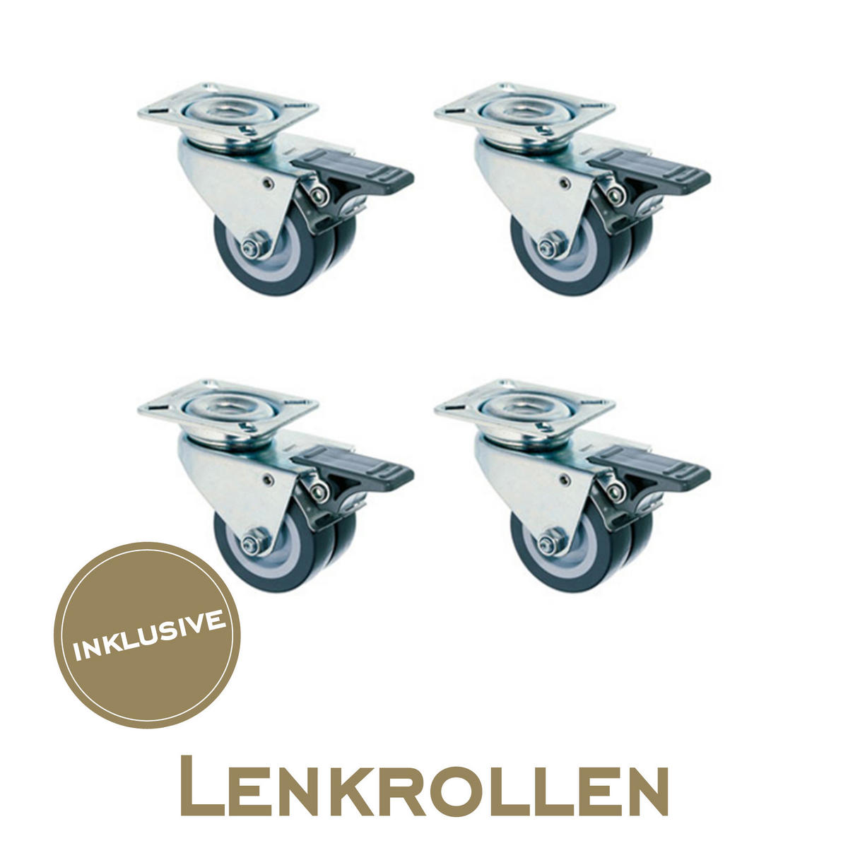 STRANDKORB Komplettset Seeblick Teak PE Grey Dessin 501 - Braun/Grau, Metall (125/170/80cm) - Mr. Deko