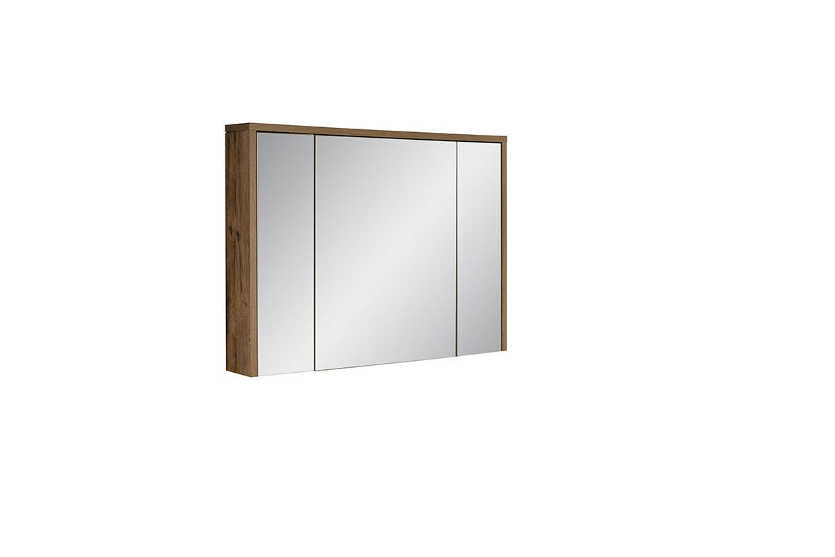 BADMÖBEL-SET 5 Teile - Hampton H BM12 in Huton Oak / Dark Concrete - Dunkelgrau, Holz (100/170/46cm)