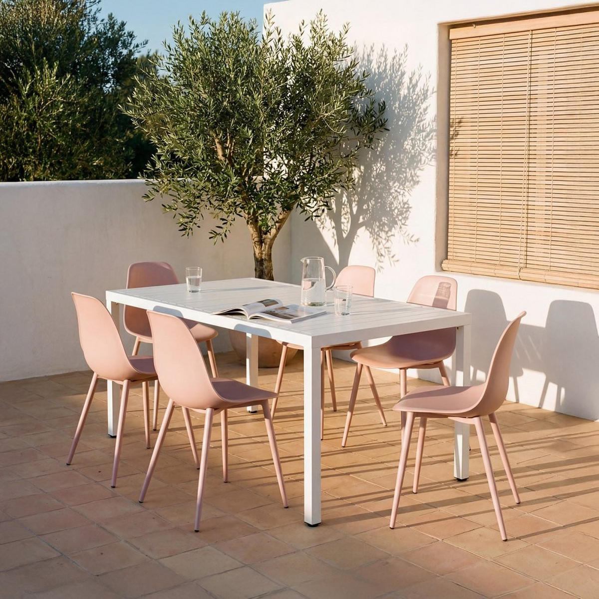 ESSTISCH Jastorf Weiß 165 cm x 76 cm - Weiß, Kunststoff (85/165/76cm) - Klast Home