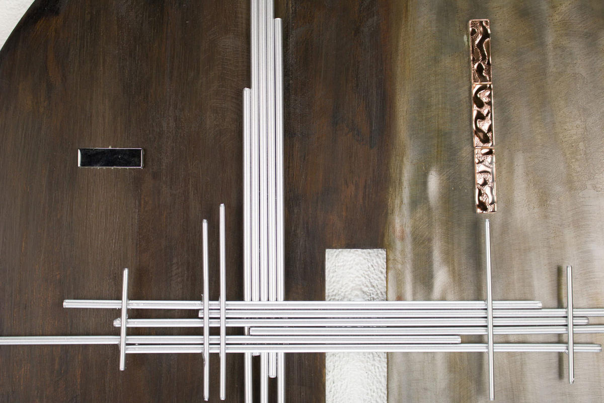 WANDDEKO Braun 61/61 cm - Braun, Metall (1.5/61/6cm) - KUNSTLOFT