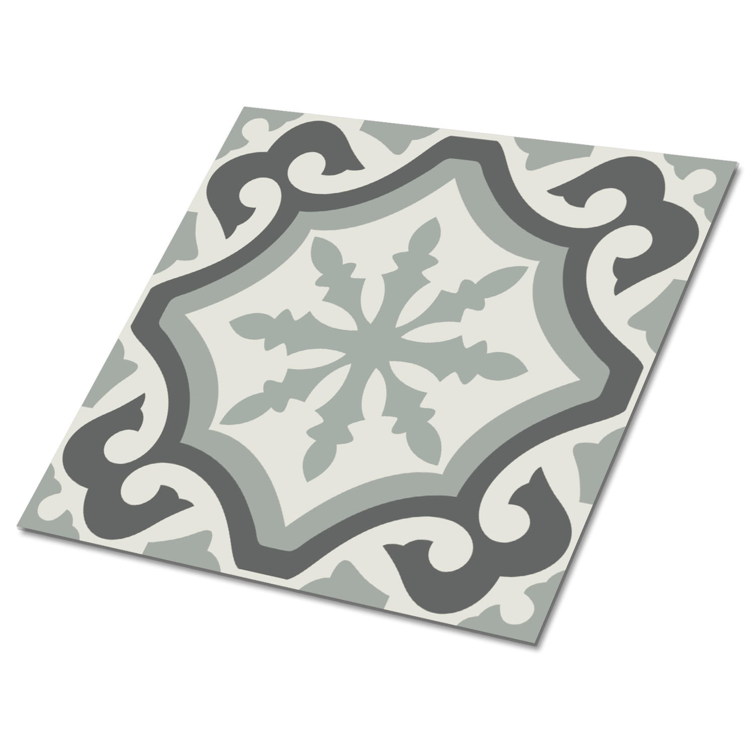 FLIESENAUFKLEBER 9 Stück 30x30 cm selbstklebend Schachfiguren - Grau, Textil (30/1.6/30cm) - TULUP