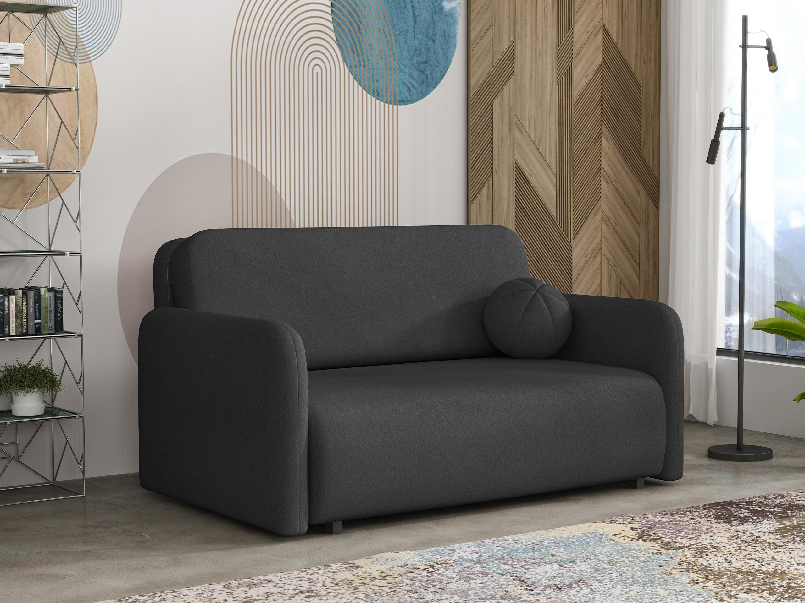 SCHLAFSOFA Viva Sun III - Schwarz, Holz/Textil (150/85/103cm) - MIRJAN24