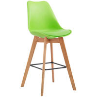 BARHOCKER Medoc, Gestell Natura, Kunstleder Grün - Naturfarben/Grün, Holz/Kunststoff (48/100/56cm) - TPFLiving