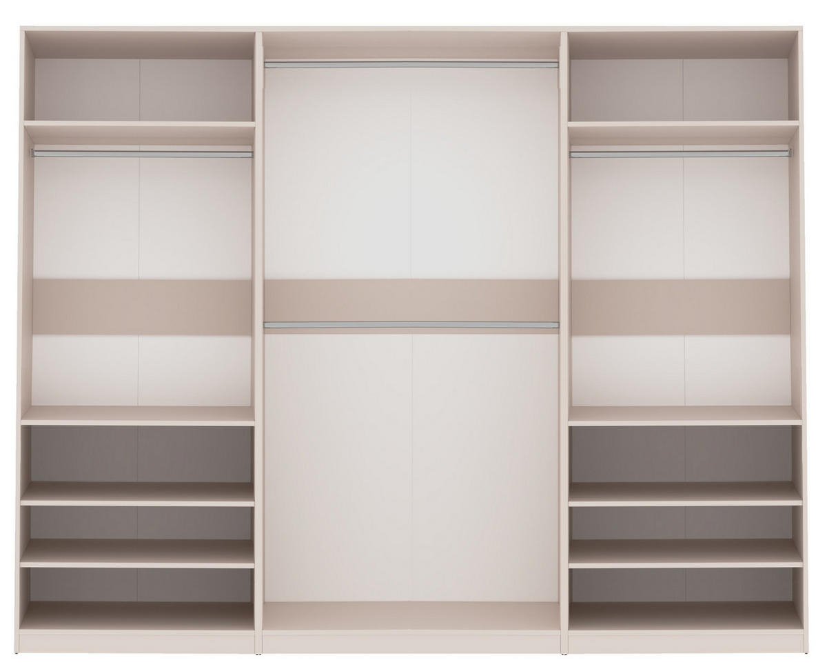 GARDEROBENSCHRANK OFFEN TRES O/C CASHMERE 260/206/51 cm - Kaschmir, Holzwerkstoff (260/206/51cm) - Marmex Möbel