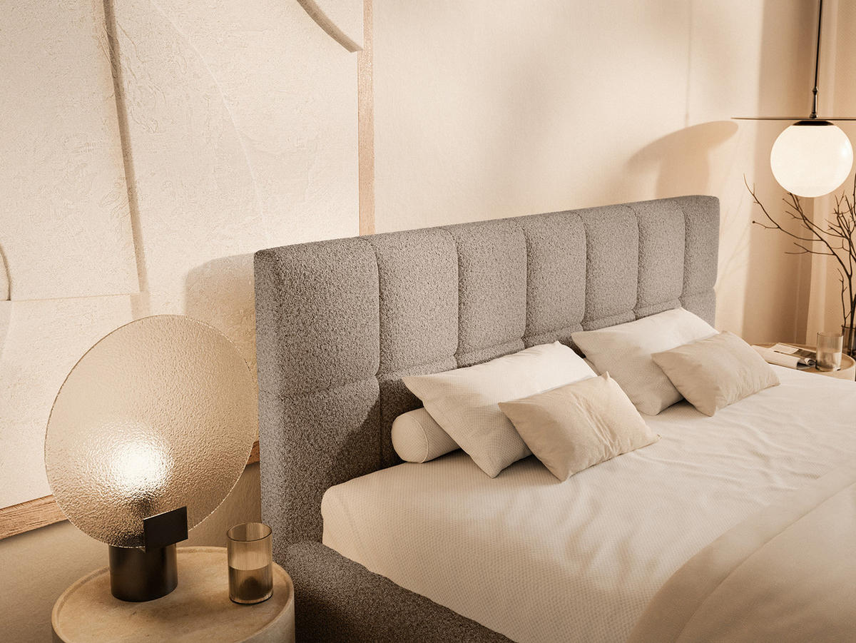 POLSTERBETT Moura 140x200 cm, Beige - Beige, Textil (140/200cm) - Fedve
