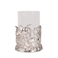 KERZENHALTER Paul Silber 33,5x24,5x24,5cm - Silberfarben, Metall (24.5/33.5/24.5cm) - DELUKE