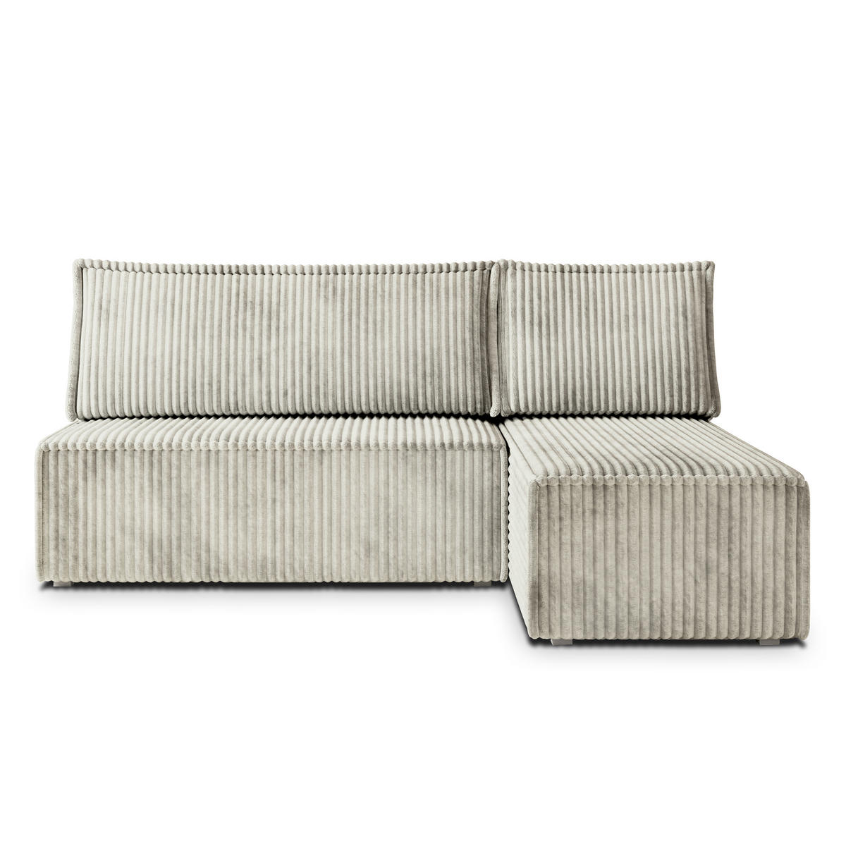 ROHOVÁ SEDAČKA BRISO světle šedá - šedá/světle šedá, dřevo/textil (200/140cm) - MASSENO