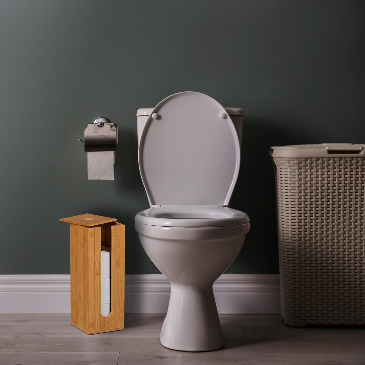 TOILETTENPAPIER-AUFBEWAHRUNG - Hellbraun, Holz/Holzwerkstoff (15/40.5/15cm) - Relaxdays