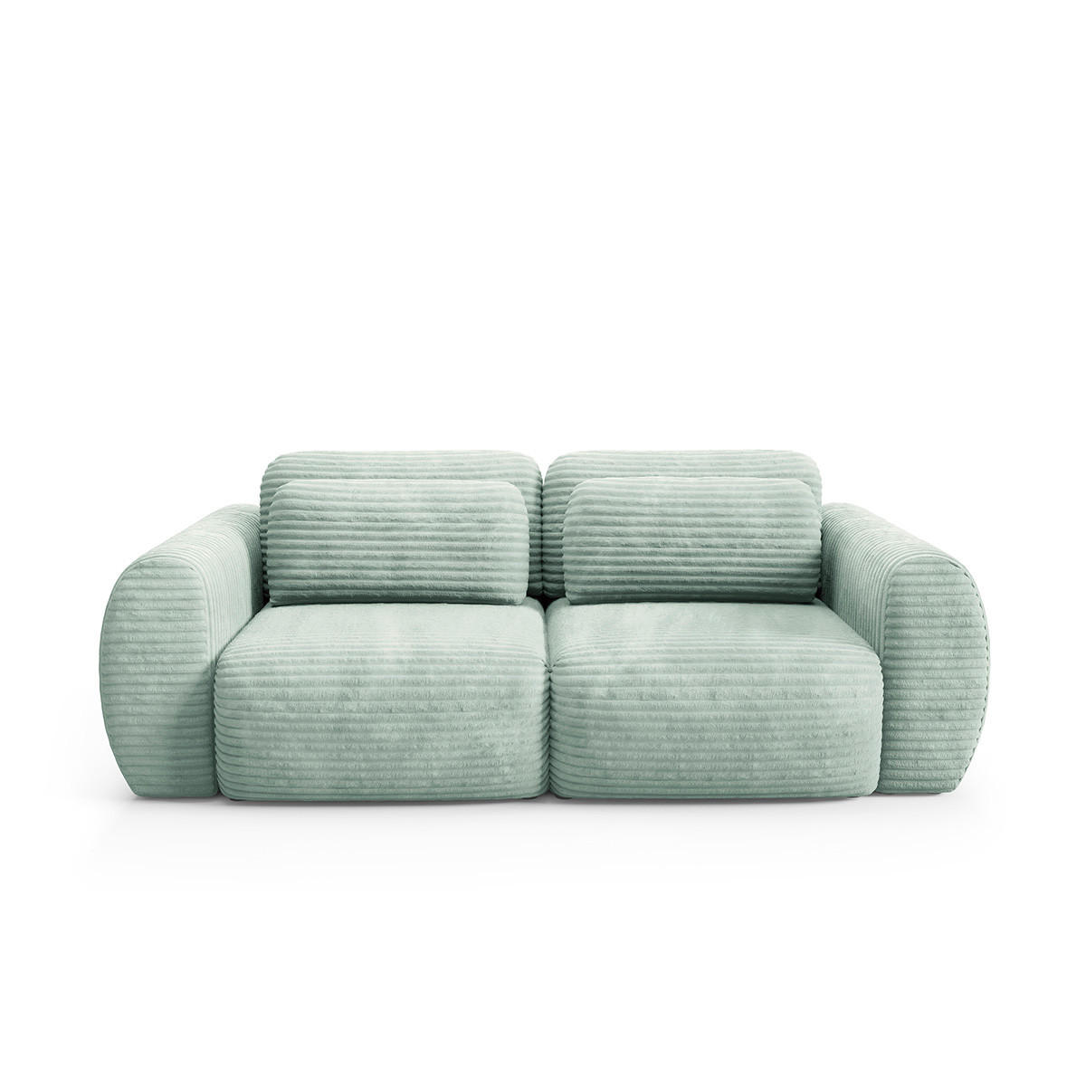 SOFA Camilla 3 Sitzplätze Wassergrün - Grün, Holz (266/95/121cm) - Petits-meubles