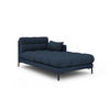CHAISELONGUE rechts Mamaia aus strukturiertem Stoff blau - Blau, Textil (102/75/185cm) - Micadoni