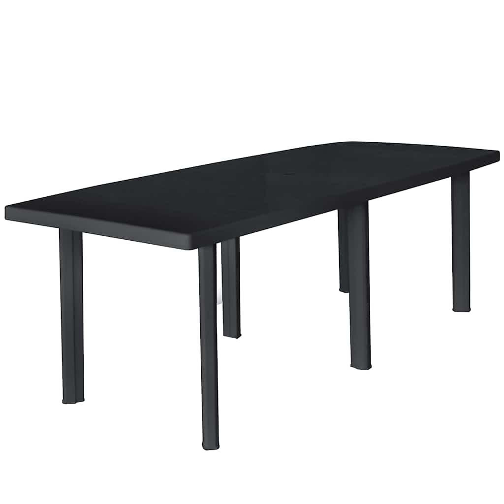 vidaXL Gartentisch Anthrazit 216x72x90 cm