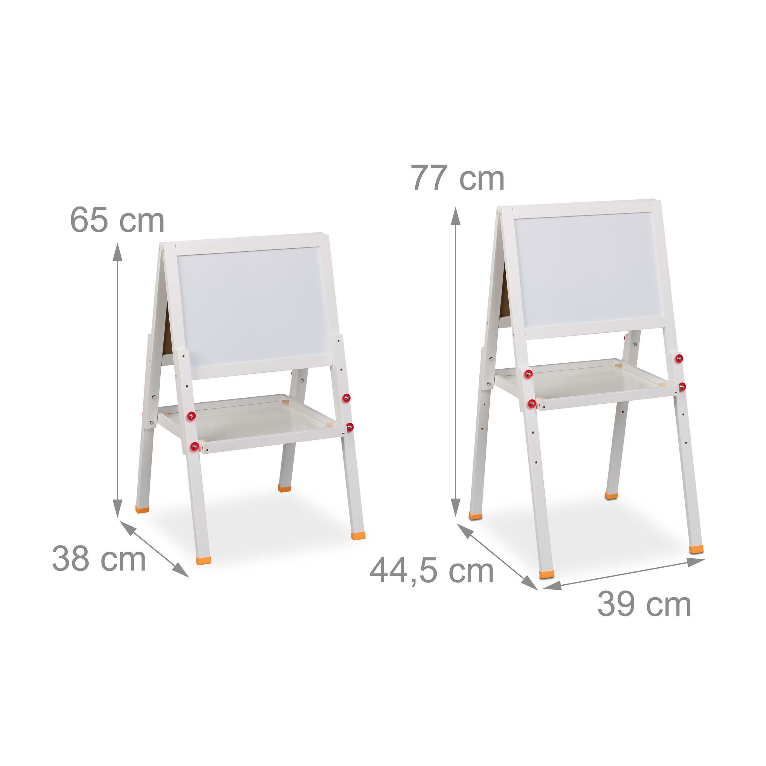 Thumbnail - Relaxdays Kinderstandtafel, Weiß, Holzwerkstoff, Rechteckig, 39x77x44.5 cm, Spielzeug, Kinderspielzeug, Malen & Basteln