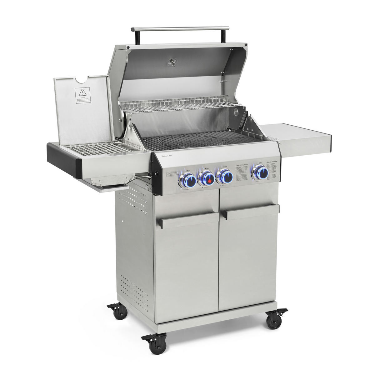 GASGRILL PLATINUM 3+1 - Silberfarben, Metall (129/117/54cm) - TAINO