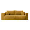 SCHLAFSOFA Farese Dunkelblau Cordbezug - Schwarz/Kupferfarben, Kunststoff/Textil (257/85/102cm) - Selsey
