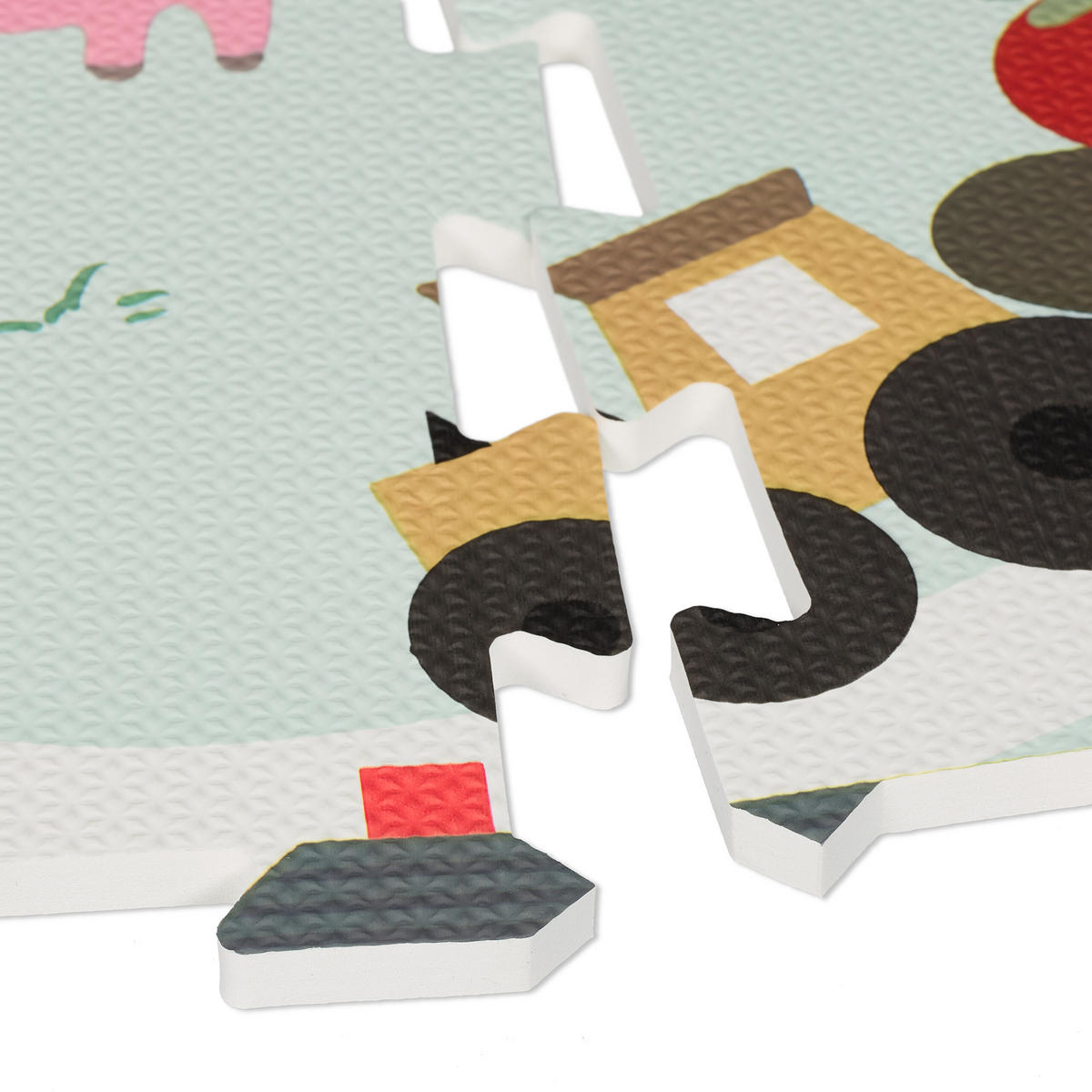 21-DIELNA farmárska podložka - viacfarebná, plast (89.5/89.5cm) - Relaxdays