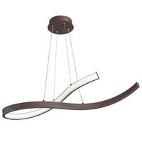 LED HÄNGELEUCHTE geschwungen Braun Rostoptik - Braun, Metall (90/29/160cm)