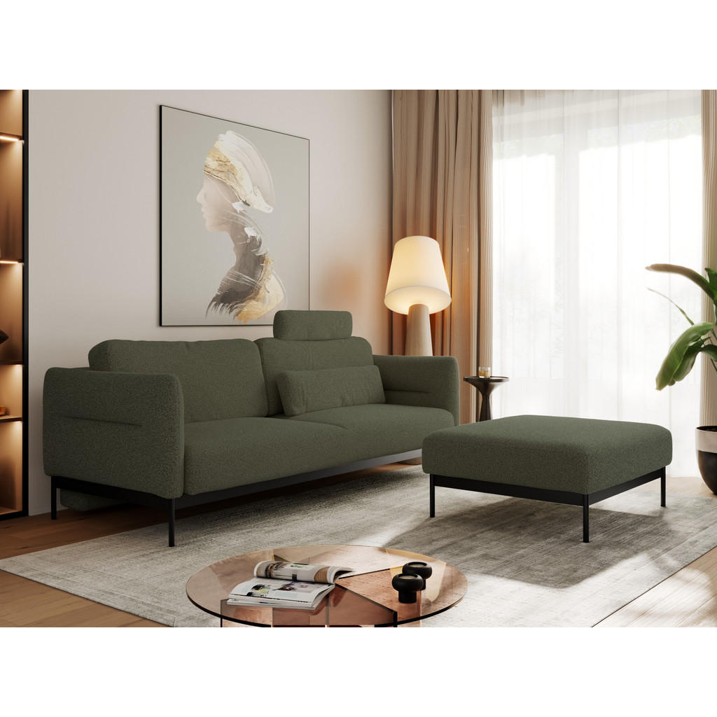 Thumbnail - MKS Schlafsofa, Grün, Textil, 3-Sitzer, L-Form, 221x82x193 cm, Oeko-Tex®, Wohnzimmer, Sofas & Couches, Schlafsofas