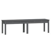 GARTENBANK 2-Sitzer Grau 159,5x44x45 cm Massivholz Kiefer - Grau, Holz (159.5/45/44cm) - furnicato