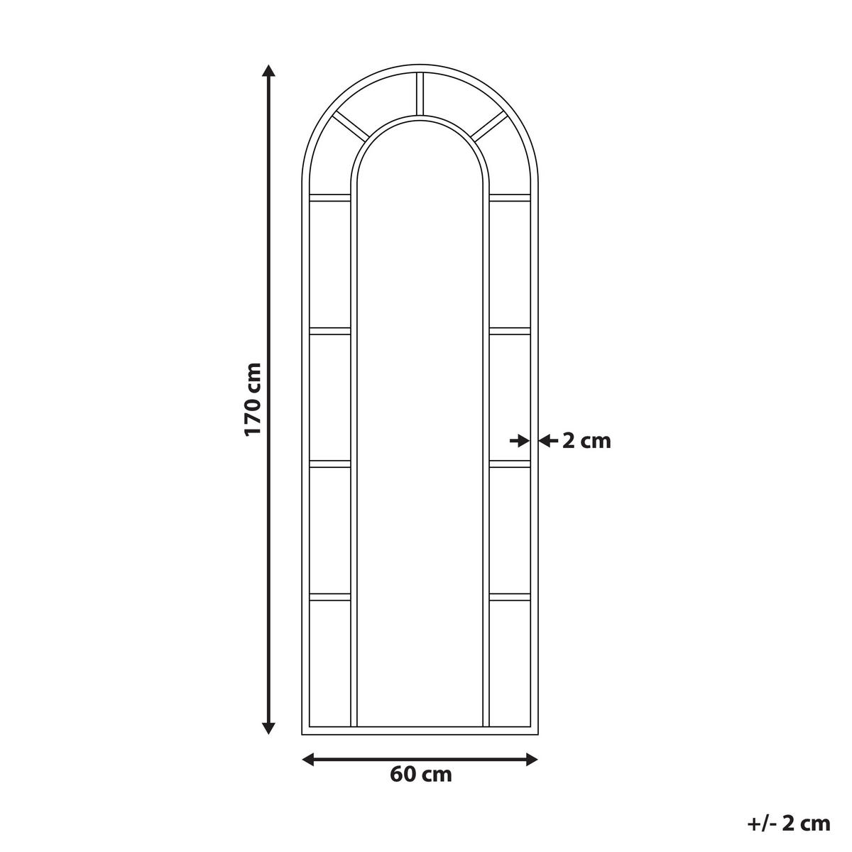 WANDSPIEGEL schwarz Metall 60/170 cm Crosses - Schwarz, Metall (60/170/3cm) - Beliani