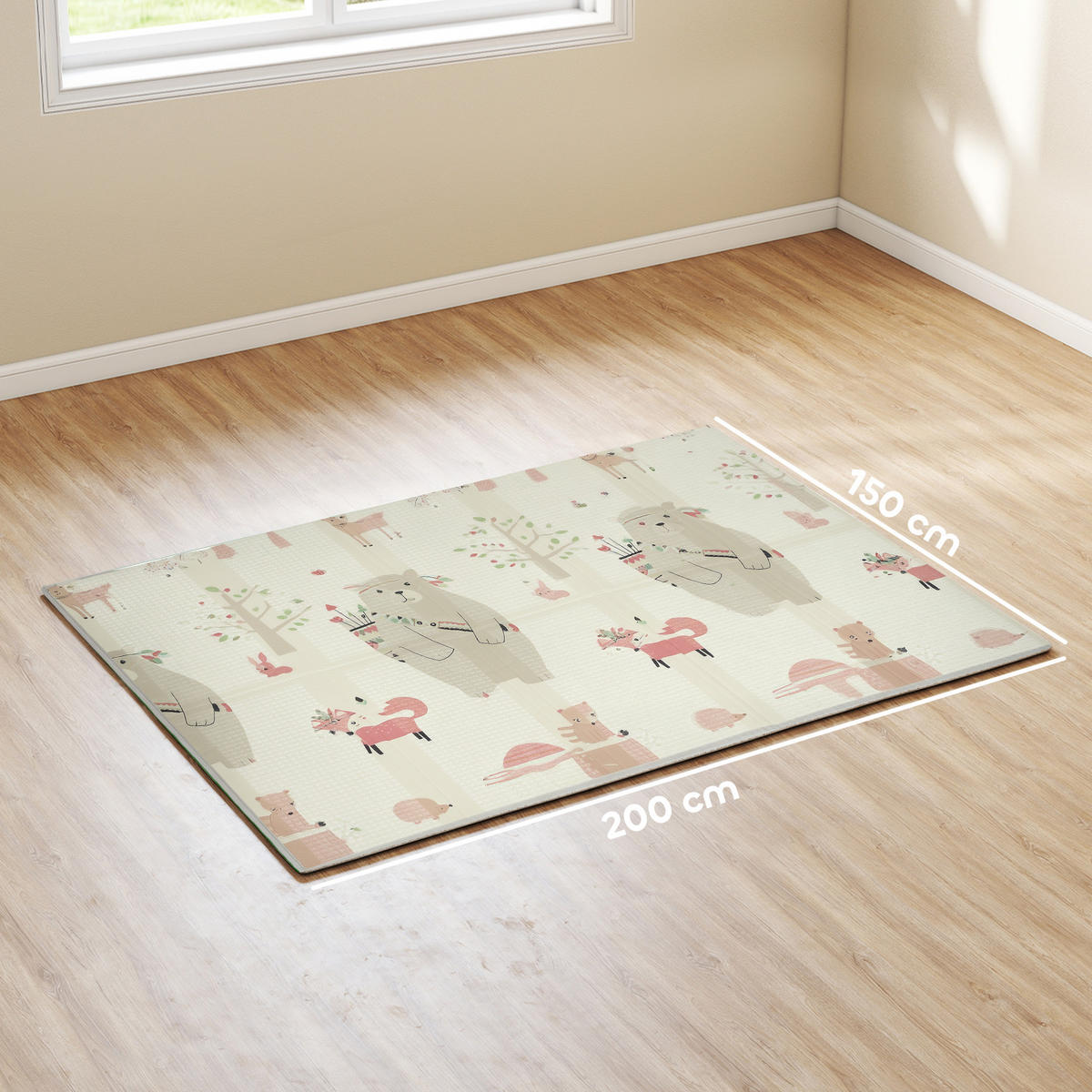 SPIELMATTE DE-18921 faltbar, reversibel, 200x150 cm Multicolor - Multicolor, Kunststoff (150/200cm) - ComfortXL