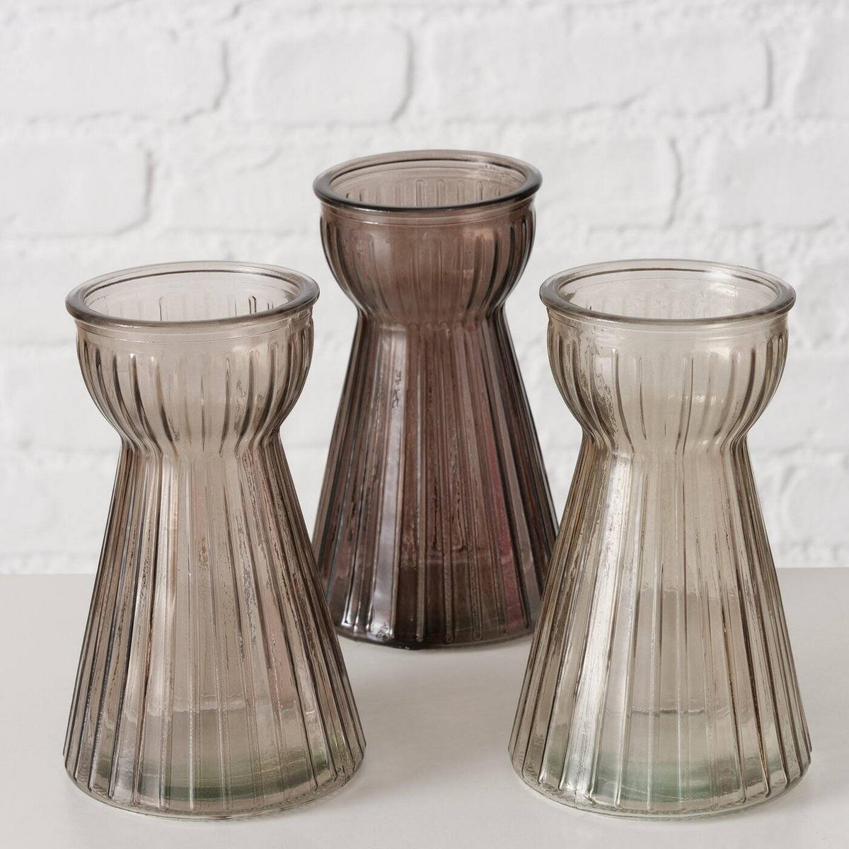 VASE Hyacintha 15 cm - Braun, Glas (15cm) - Boltze Home