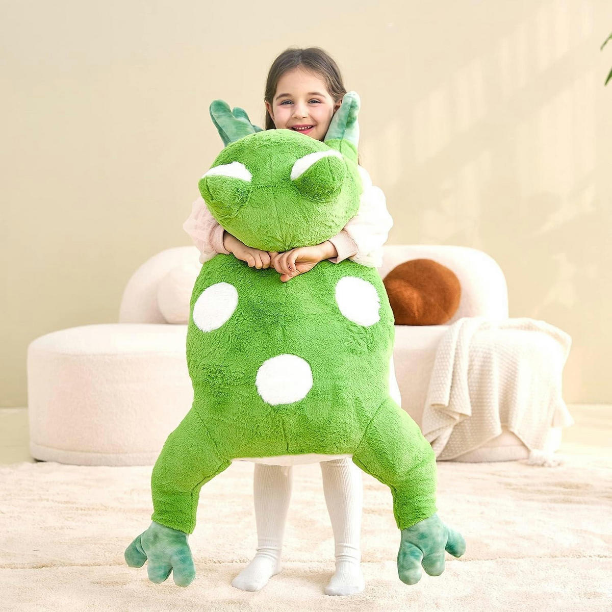 STOFFTIER Frosch 78 cm - Grün, Textil (34/78cm)