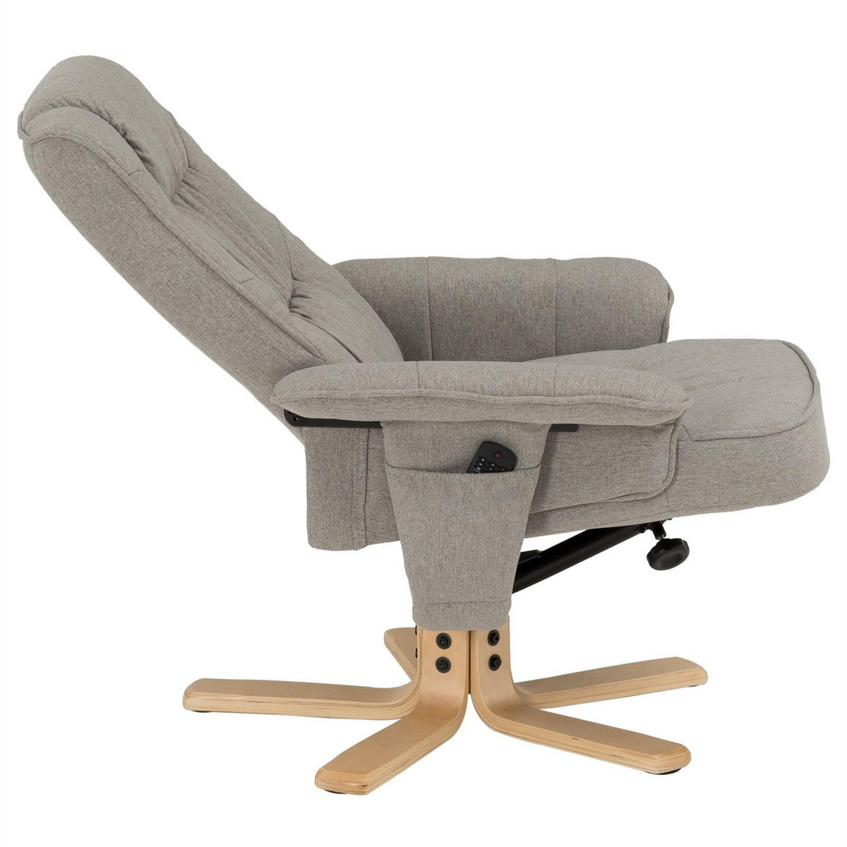 RELAXSESSELSET CHARLY - Grau, Textil (76/87/61cm) - IDIMEX