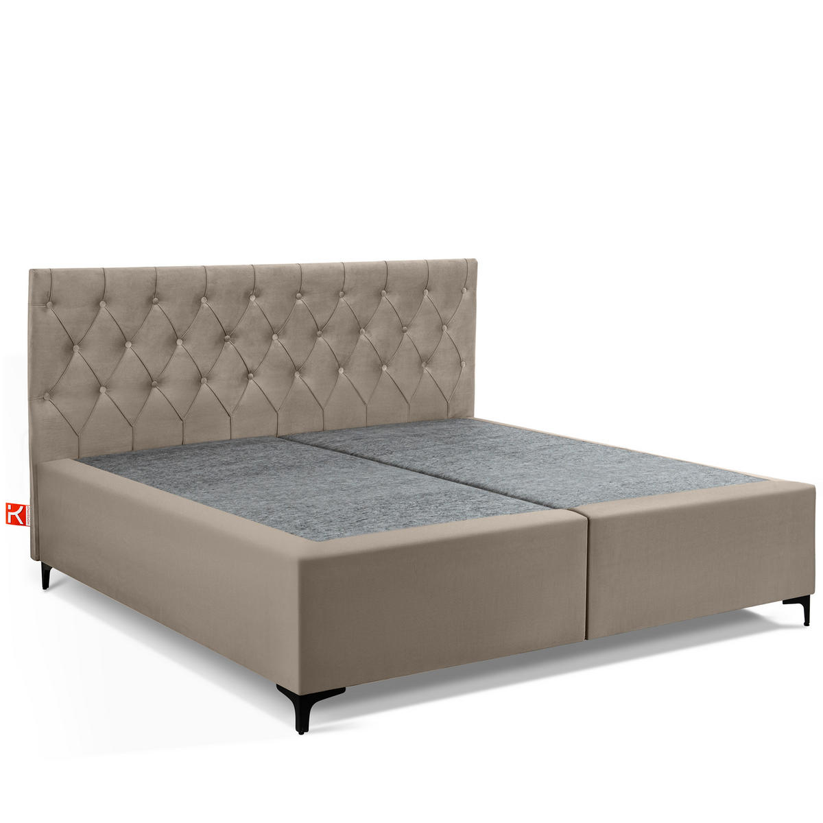 POLSTERBETT ARDEA, Beige - Beige/Schwarz, Holz/Holzwerkstoff (180/200cm) - KONSIMO®