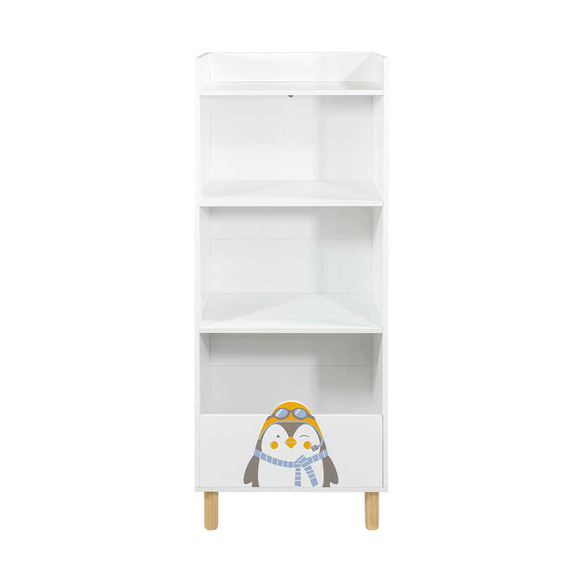 KINDERBÜCHERREGAL Weiß 47/30/118 - Weiß, Holz (47/118/30cm) - Mobili Rebecca