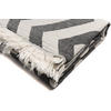 HAMAMTUCH Zickzack 100% Baumwolle 100x180 Schwarz - Schwarz, Textil (180/100cm) - Villa Möbel