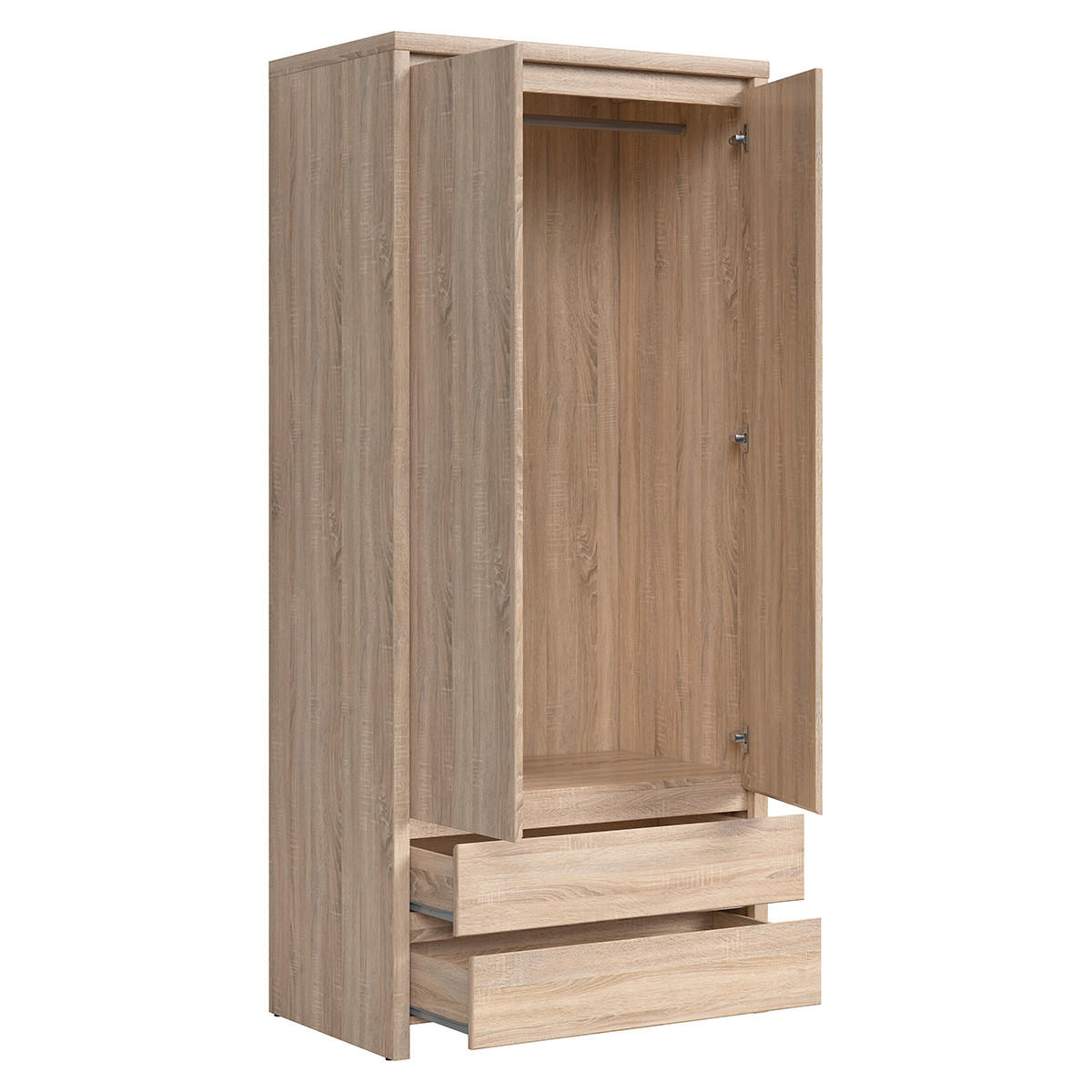 SKŘÍŇ 2DVEŘOVÁ Soren Dřevo - hnědá, kompozitní dřevo (90/200.5/55.5cm) - Petits-meubles