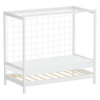 KINDERBETT Fußballtor mit Matratze 80x160 cm Weiß - Weiß, Holz (80/160cm) - ML-DESIGN