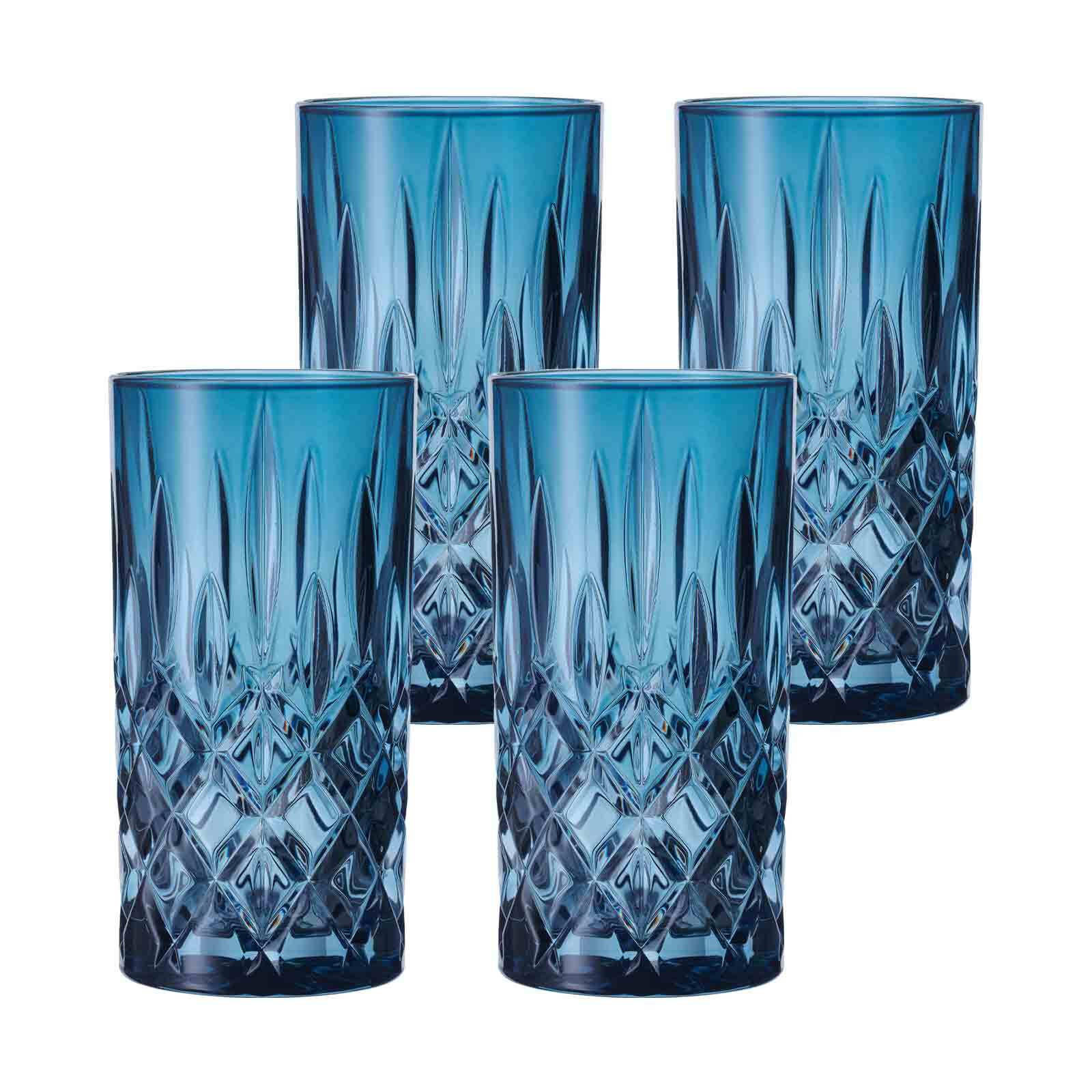 LONGDRINKGLÄSER Noblesse Vintage Blue 395 ml 4er Set - Blau, Glas (0.395L) - Nachtmann