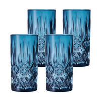 LONGDRINKGLÄSER Noblesse Vintage Blue 395 ml 4er Set - Blau, Glas (0.395L) - Nachtmann