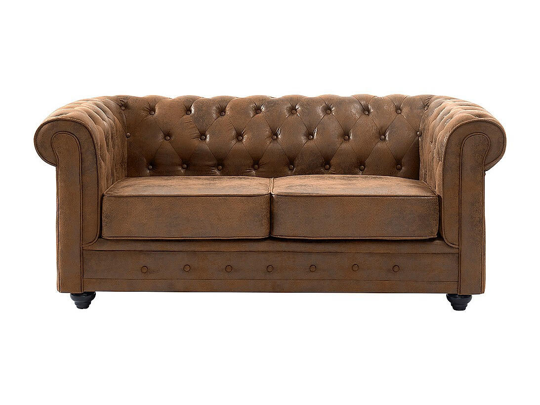 SOFA ohne Schlafmöglichkeit - 2 Personen - Stoff, Stoff - Braun - Braun, Textil (165/72/88cm) - Vente-Unique