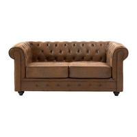 SOFA ohne Schlafmöglichkeit - 2 Personen - Stoff, Stoff - Braun - Braun, Textil (165/72/88cm) - Vente-Unique